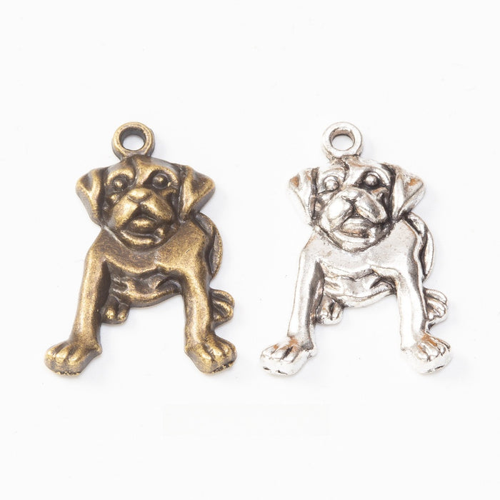Zinc Alloy Dog Charm Pendant No.336210 for DIY Necklace Bracelet Jewelry Making