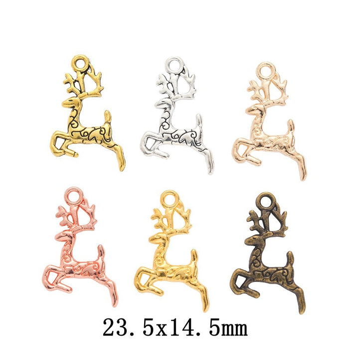 Zinc Alloy Deer Charm Pendant No.443893 for DIY Necklace Bracelet Jewelry Making
