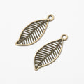 Zinc Alloy Leaf Charm Pendant No.421761 for DIY Necklace Bracelet Jewelry Making view 3