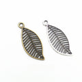 Zinc Alloy Leaf Charm Pendant No.421761 for DIY Necklace Bracelet Jewelry Making view 1