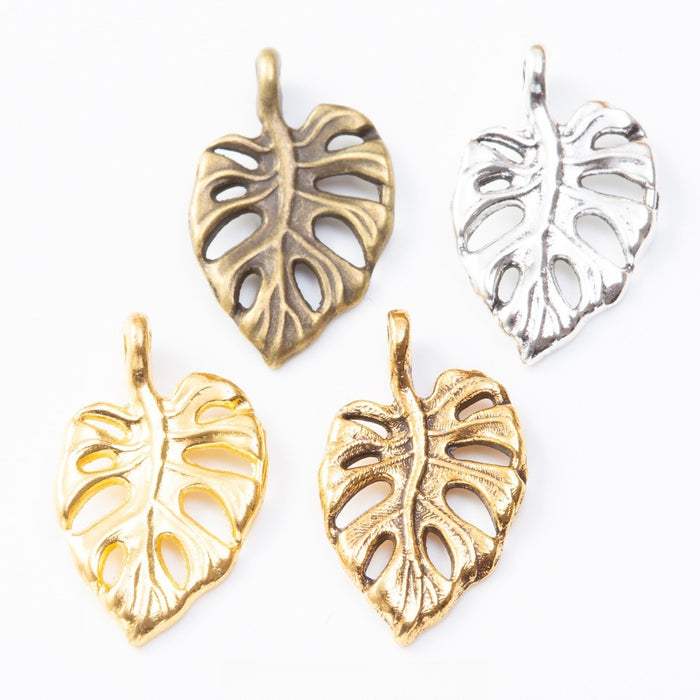 DIY Vintage Zinc Alloy Jewelry Accessories Leaf Pendant Charms For Necklace Making