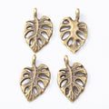 DIY Vintage Zinc Alloy Jewelry Accessories Leaf Pendant Charms For Necklace Making view 2