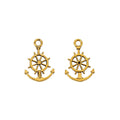 Zinc Alloy Anchor Helm Charm Pendant for DIY Necklace Bracelet Jewelry Making view 5