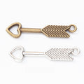 Zinc Alloy Bow And Arrow Charm Pendant No.033468 for DIY Necklace Bracelet Jewelry Making view 1