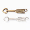 Zinc Alloy Bow And Arrow Charm Pendant No.033468 for DIY Necklace Bracelet Jewelry Making view 4