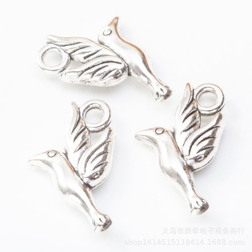 Zinc Alloy Bird Charm Pendant No.681425 for DIY Necklace Bracelet Jewelry Making