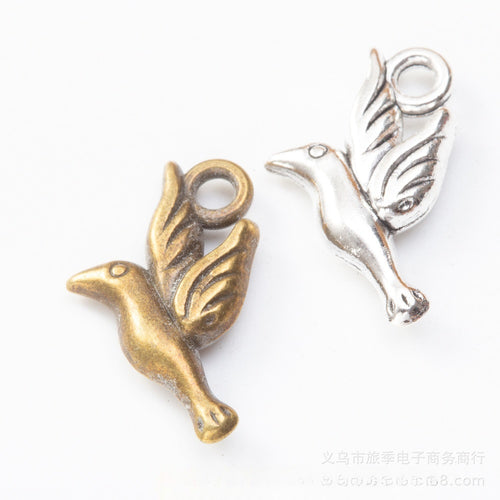 Zinc Alloy Bird Charm Pendant No.681425 for DIY Necklace Bracelet Jewelry Making