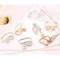 Korean Creative Pearl Stud Earrings Single U Shaped Ear Clip With Star And Solitaire Accent view 4
