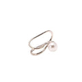 Korean Creative Pearl Stud Earrings Single U Shaped Ear Clip With Star And Solitaire Accent view 5