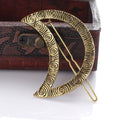 Antique Silver and Gold Crescent Moon Statement Hair Clips view 6