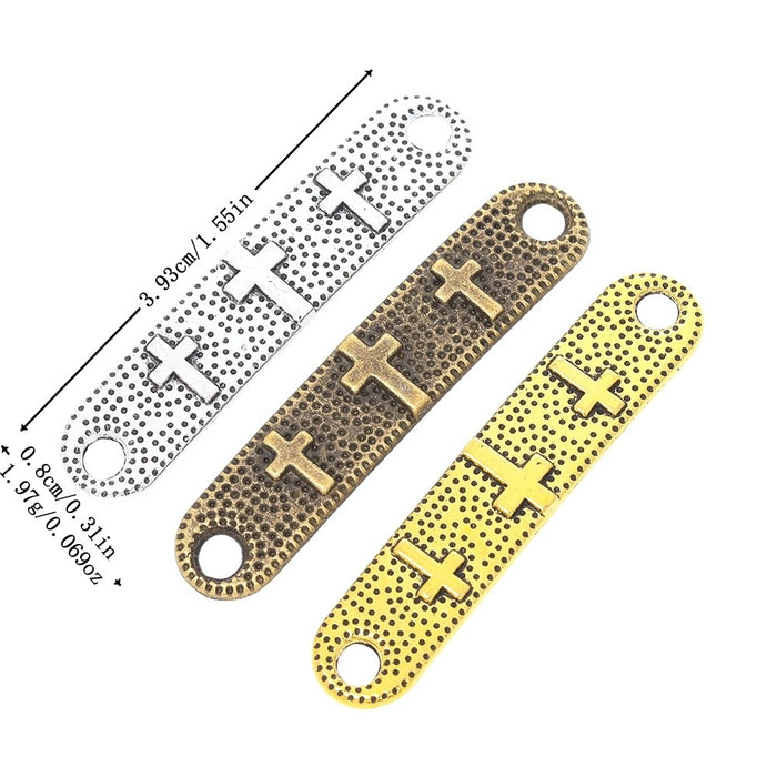 Zinc Alloy Cross Tag Charm Pendant for DIY Necklace Bracelet Jewelry Making