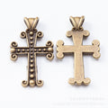 Zinc Alloy Cross Charm Pendant No.872670 for DIY Necklace Bracelet Jewelry Making view 3