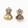 Zinc Alloy Rabbit Head Charm Pendant No.737951 for DIY Necklace Bracelet Jewelry Making view 3