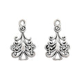 Antique Silver Zinc Alloy Christmas Tree Charm Pendant No.944689 for DIY Necklace Bracelet Jewelry Making view 2
