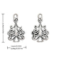 Antique Silver Zinc Alloy Christmas Tree Charm Pendant No.944689 for DIY Necklace Bracelet Jewelry Making view 1