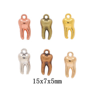 Zinc Alloy Tooth Charm Pendant No.428769 for DIY Necklace Bracelet Jewelry Making