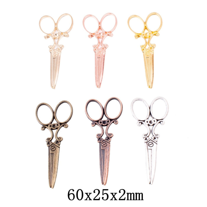 Zinc Alloy Scissors Charm Pendant No.930174 for DIY Necklace Bracelet Jewelry Making