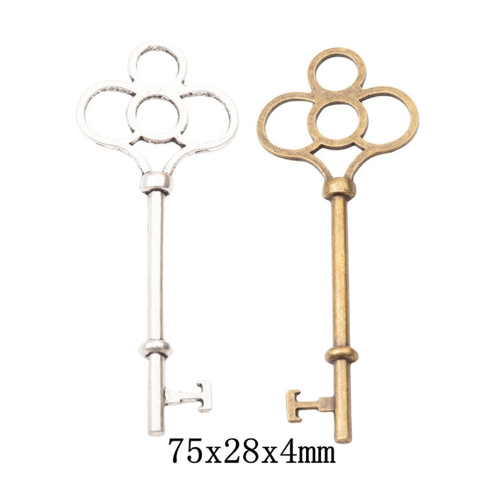 Zinc Alloy Key Charm Pendant No.841721 for DIY Necklace Bracelet Jewelry Making