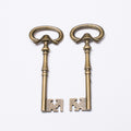 Zinc Alloy Key Charm Pendant No.848936 for DIY Necklace Bracelet Jewelry Making view 2