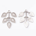 Zinc Alloy Leaf Charm Pendant No.043279 for DIY Necklace Bracelet Jewelry Making view 3