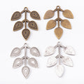 Zinc Alloy Leaf Charm Pendant No.043279 for DIY Necklace Bracelet Jewelry Making view 4