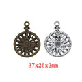 Zinc Alloy Compass Ship Charm Pendant for DIY Necklace Bracelet Jewelry Making view 1