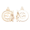 Zinc Alloy Rabbit Clock Charm Pendant for DIY Necklace Bracelet Jewelry Making view 4