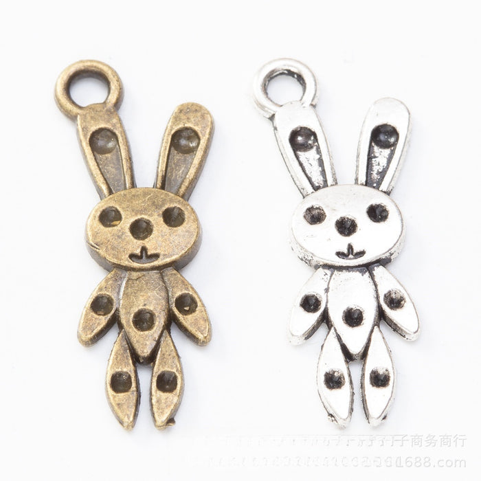 Zinc Alloy Rabbit Charm Pendant No.491640 for DIY Necklace Bracelet Jewelry Making