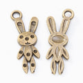 Zinc Alloy Rabbit Charm Pendant No.491640 for DIY Necklace Bracelet Jewelry Making view 3