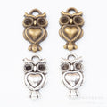 Zinc Alloy Owl Charm Pendant No.799901 for DIY Necklace Bracelet Jewelry Making view 1