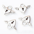 Zinc Alloy Wing Lock Key Charm Pendant for DIY Necklace Bracelet Jewelry Making view 5