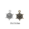 Zinc Alloy Ship Wheel Charm Pendant No.959805 for DIY Necklace Bracelet Jewelry Making view 1