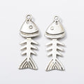 Zinc Alloy Fish Bone Charm Pendant for DIY Necklace Bracelet Jewelry Making view 2