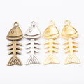Zinc Alloy Fish Bone Charm Pendant for DIY Necklace Bracelet Jewelry Making view 5