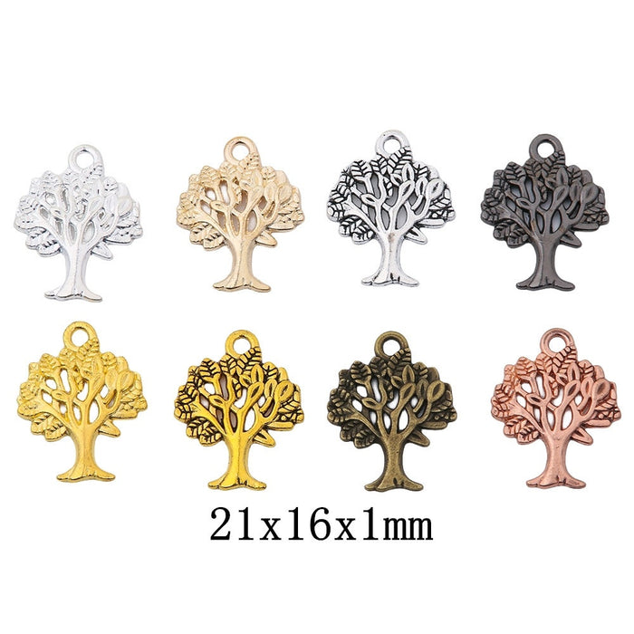 Zinc Alloy Tree Charm Pendant No.177684 for DIY Necklace Bracelet Jewelry Making