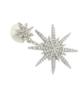 Luxury Starburst Rhinestone Alloy Drop Stud Earrings For Women, Korean Fashion Full Crystal Earrings view 5