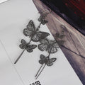 Elegant Silver Alloy Hollow Butterfly Tassel Drop Dangle Statement Fashion Jewelry Earrings view 4