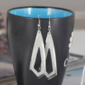 Elegant Geometric Hollow Diamond Drop Alloy Rhinestone Dangle Fashion Jewelry Party Earrings view 4