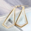 Elegant Geometric Hollow Diamond Drop Alloy Rhinestone Dangle Fashion Jewelry Party Earrings view 1