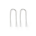 Elegant Minimalist U-Shaped Black Line Alloy Ear Pins For Women Geometric Ear Cuff Stud Earrings view 5