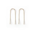 Elegant Minimalist U-Shaped Black Line Alloy Ear Pins For Women Geometric Ear Cuff Stud Earrings view 4