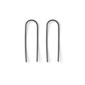 Elegant Minimalist U-Shaped Black Line Alloy Ear Pins For Women Geometric Ear Cuff Stud Earrings view 3