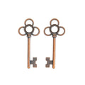 Vintage Finish Metal Four Loop Skeleton Key Charms in 5 Style Options view 7