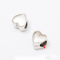 Heart Theme Large Hole Silver Tone Metal Beads Craft Beads view 6