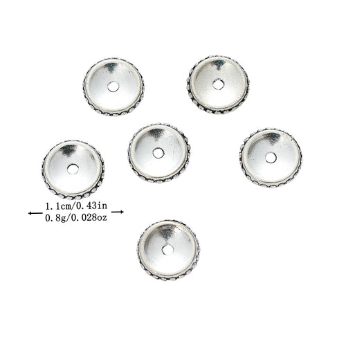Silver Zinc Alloy Circle Jewelry Findings Accessories for DIY Jewelry Making