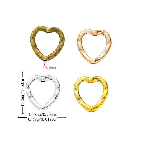 Zinc Alloy Heart Charm Pendant No.053483 for DIY Necklace Bracelet Jewelry Making