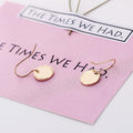 Elegant Minimalist Geometric Metal Mini Round Disc Drop Hoop Earrings for Women Fashion Alloy Earrings view 2