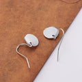Elegant Minimalist Geometric Metal Mini Round Disc Drop Hoop Earrings for Women Fashion Alloy Earrings view 4