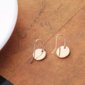 Elegant Minimalist Geometric Metal Mini Round Disc Drop Hoop Earrings for Women Fashion Alloy Earrings view 5