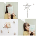 Korean Asymmetric Pearl Star Stud Long Chain Alloy Elegant Women Fashion Earrings view 4